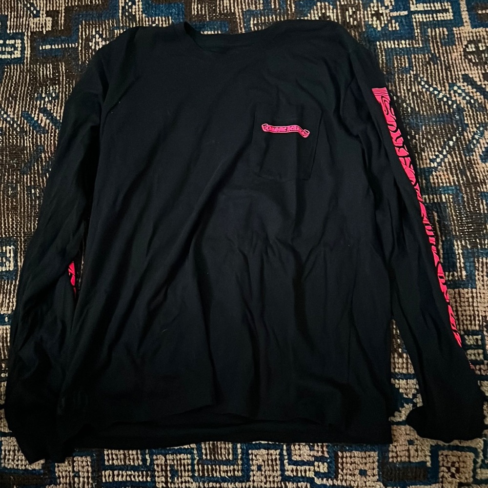 Chrome Hearts black and pink long sleeve shirt